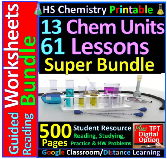 🚀 Ready to level up your HS Chemistry class?
500+ pages of Guided Reading &amp; Skills Worksheets for 13 units / 61 lessons — all done for you!
teacherspayteachers.com/Product/Chemis…   #HighSchoolChemistry #NGSSAligned #chemcht #ChemistryTeacher #ScienceTeachers #ChemistryResources #BackToSchool