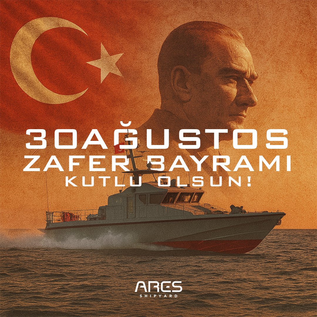 30 Ağustos Zafer Bayramımız kutlu olsun.

#30Ağustos #ZaferBayramı #ARESShipyard