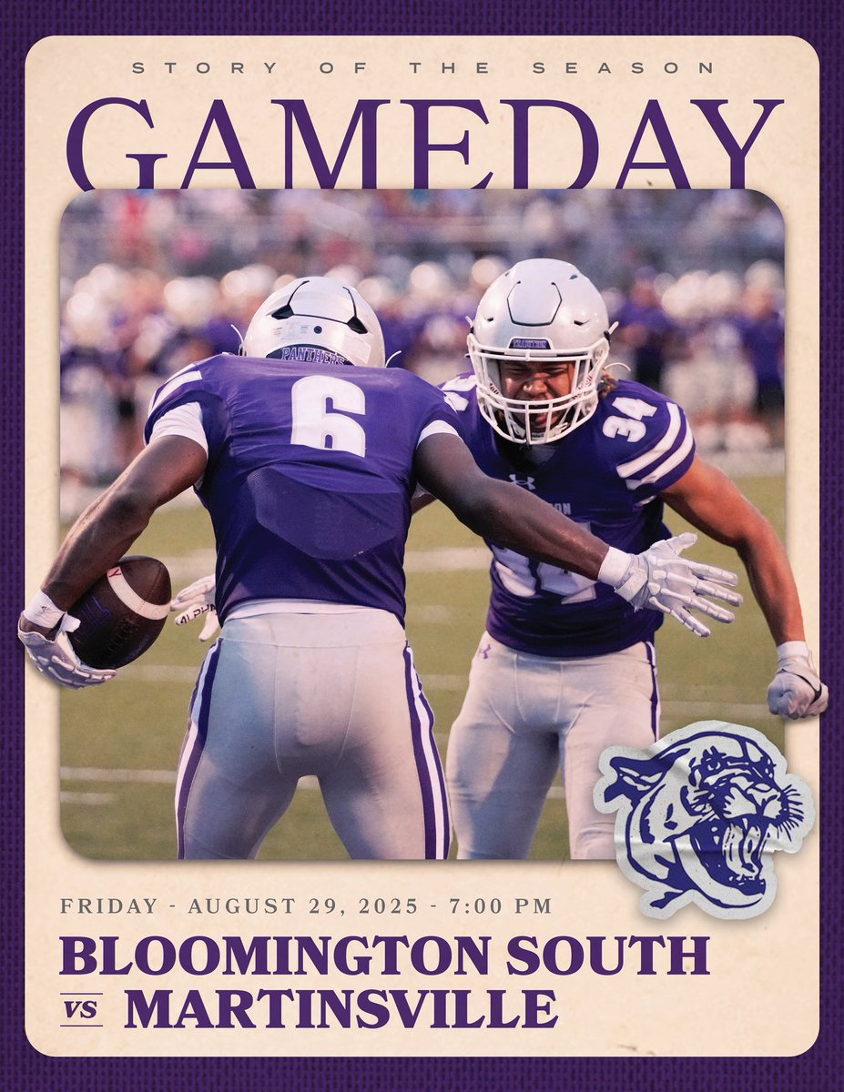 It’s gameday in Bloomington! We’re looking forward to another huge crowd tonight on the south side - Go Panthers!

🗓️: 8/29
🏟️: Huff Field
🕢: 7:00
🎟️: tinyurl.com/BSMVtix (Cash also accepted @ Gate)
📺: tinyurl.com/BloomMVStream
📻: WGCL 1370 AM/98.7 FM