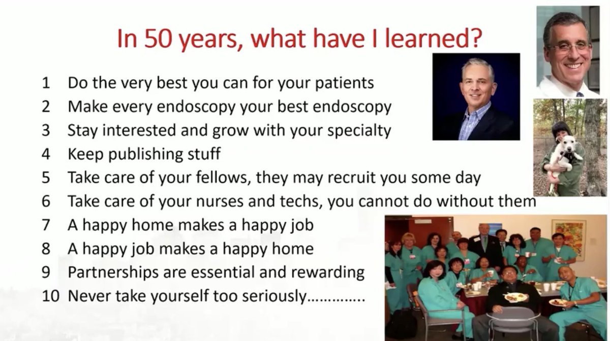 CarlKayMD's tweet image. 50 yrs of endoscopy wisdom - Carr-Locke
▪️Do best for patients
▪️Make every scope your best
▪️Keep growing
▪️Keep publishing
▪️Support fellows
▪️Value nurses &amp;amp; techs
▪️Happy home = job
▪️Happy job = home
▪️Partnerships matter
▪️Don’t take too serious

🎥 vumedi.com/video/50-years…