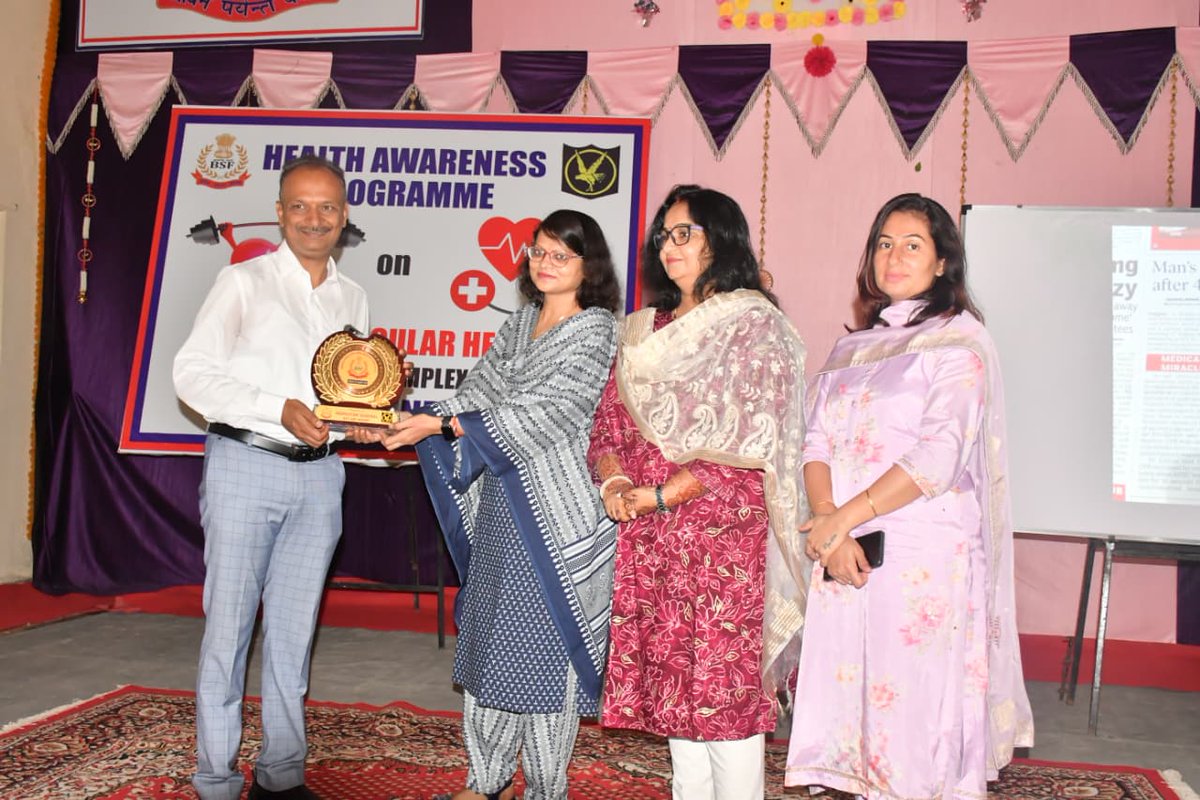 An insightful session on Cardiovascular Health was conducted today at BWWA STC BSF Indore by renowned cardiologist Dr. Alkesh Jain.
The session highlighted the importance of heart disease prevention, early detection &amp; adopting healthy lifestyle changes. <a href="/BSF_India/">BSF</a> @BSFACYTEKANPUR
