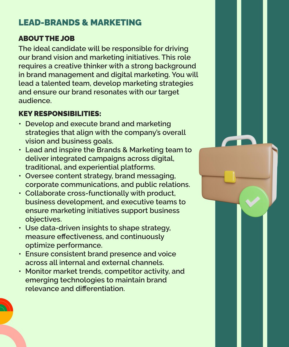 HumanManagerNig's tweet image. We’re hiring a Lead, Brands &amp;amp; Marketing at HumanManager!

Shape powerful brands, drive growth, and lead the future of HRTech across Africa. 🌍

Apply now 👉 bit.ly/MktingLead

#humanmanager #Hiring #MarketingLeadership #HRtech