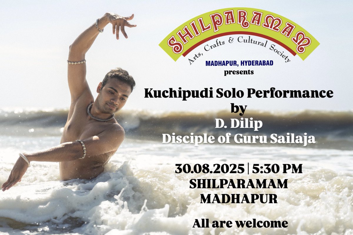 kuchipudidilip's tweet image. Happening tomorrow at Hyderabad. You are cordially invited. 🤗✨🫶

#kuchipudi #shilparamam #madhapur #Hyderabad #telangana