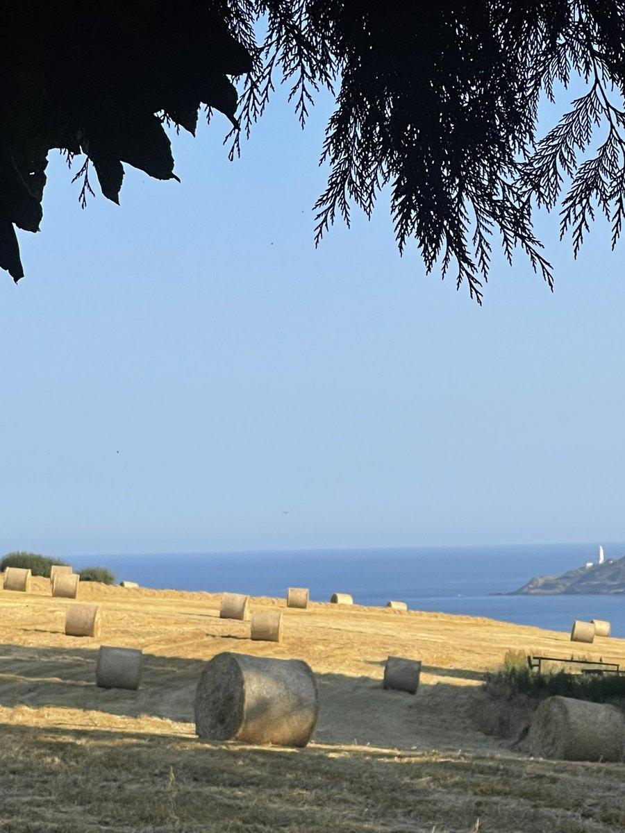 StartBayInn's tweet image. Last weeks harvest time 🚜⁣
⁣
Big bales of #straw with the best view waiting to be brought in &amp;amp; stored for winter bedding for their cows 🌾🐄 ⁣
⁣
Photo taken on a warm balmy early evening 📸⁣
⁣
#HarvestTime #Sunshine #BestView #StartPointLighthouse #Sea #Countryside