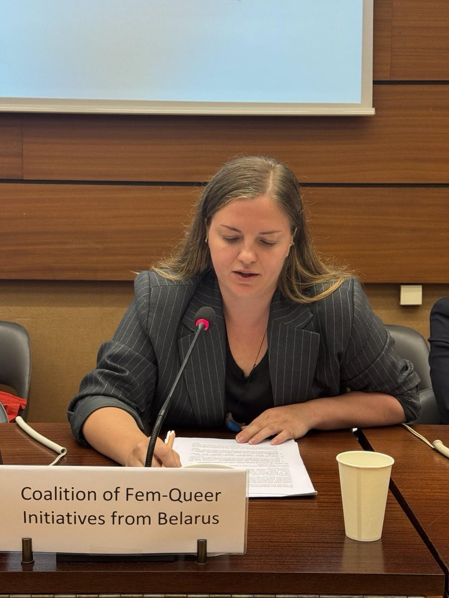 UPRinfo's tweet image. #PS50 Coalition of Fem Queer Initiatives Belarus raised concerns on the situation of #LGBTQ+ people &amp;amp; recommended that #Belarus repeal discriminatory laws against them, adopt comprehensive anti-discrimination protections &amp;amp; ensure equal access to healthcare and reproductive rights