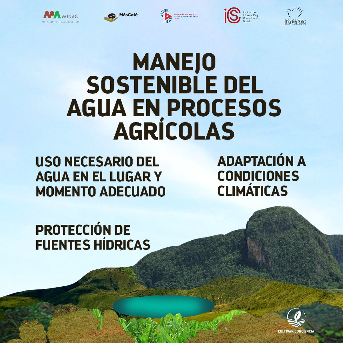 CultivaCiencia's tweet image. El manejo adecuado del agua en la agricultura contribuye a la protección de fuentes hídricas, fortalece la producción local y garantiza la seguridad alimentaria.
🔸 La protección de este recurso resulta imprescindible para la sostenibilidad del planeta. 🌱💧

#Cuba