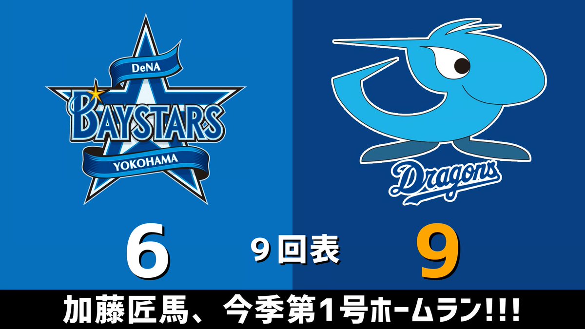 gnomotoke's tweet photo. セ・リーグ公式戦 DeNAvs.中日 2025.08.29
9回表 加藤匠馬、今季��1号ホームラン！！！

中日ドラゴンズ、3点リードです #dragons #中日ドラゴンズ

【全打席結果はこちらから】
⇒ https://t.co/X3gBwodfTL https://t.co/fPl1g3Lmh7