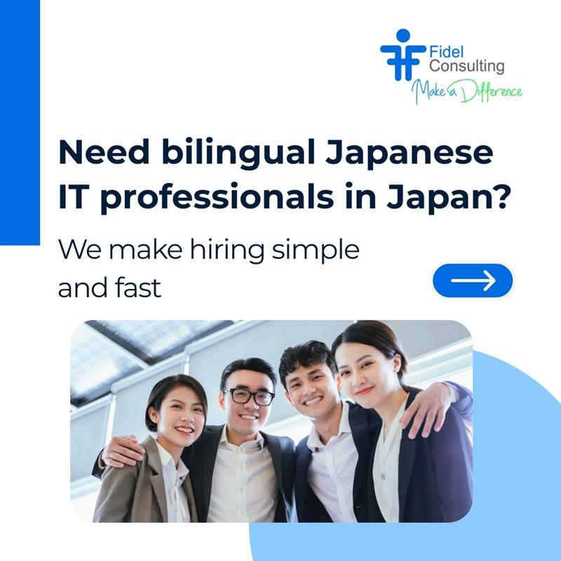FidelConsulting's tweet photo. Finding the right bilingual Japanese IT professionals becomes seamless with @FidelConsulting.
Choose from flexible hiring solutions - permanent placement, temporary staffing, or outsourcing.
Simple. Fast. Reliable.
๐ฉ info@fidelconsulting.com
#HiringSolutions #StaffingSolution https://t.co/6ocR8dFpQx