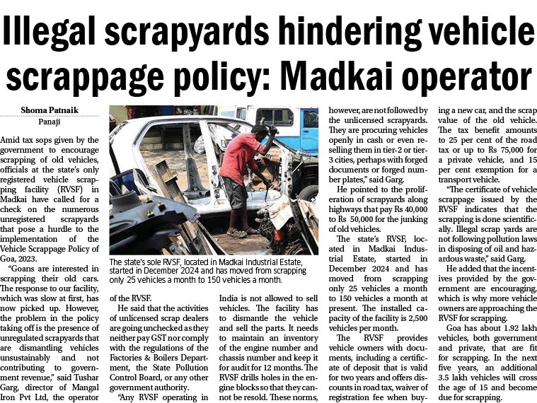 Navhind_Times's tweet image. #scrapping #oldvehicles #scrapyard #Goanews #NavhindTimes @ShomaPatnaik