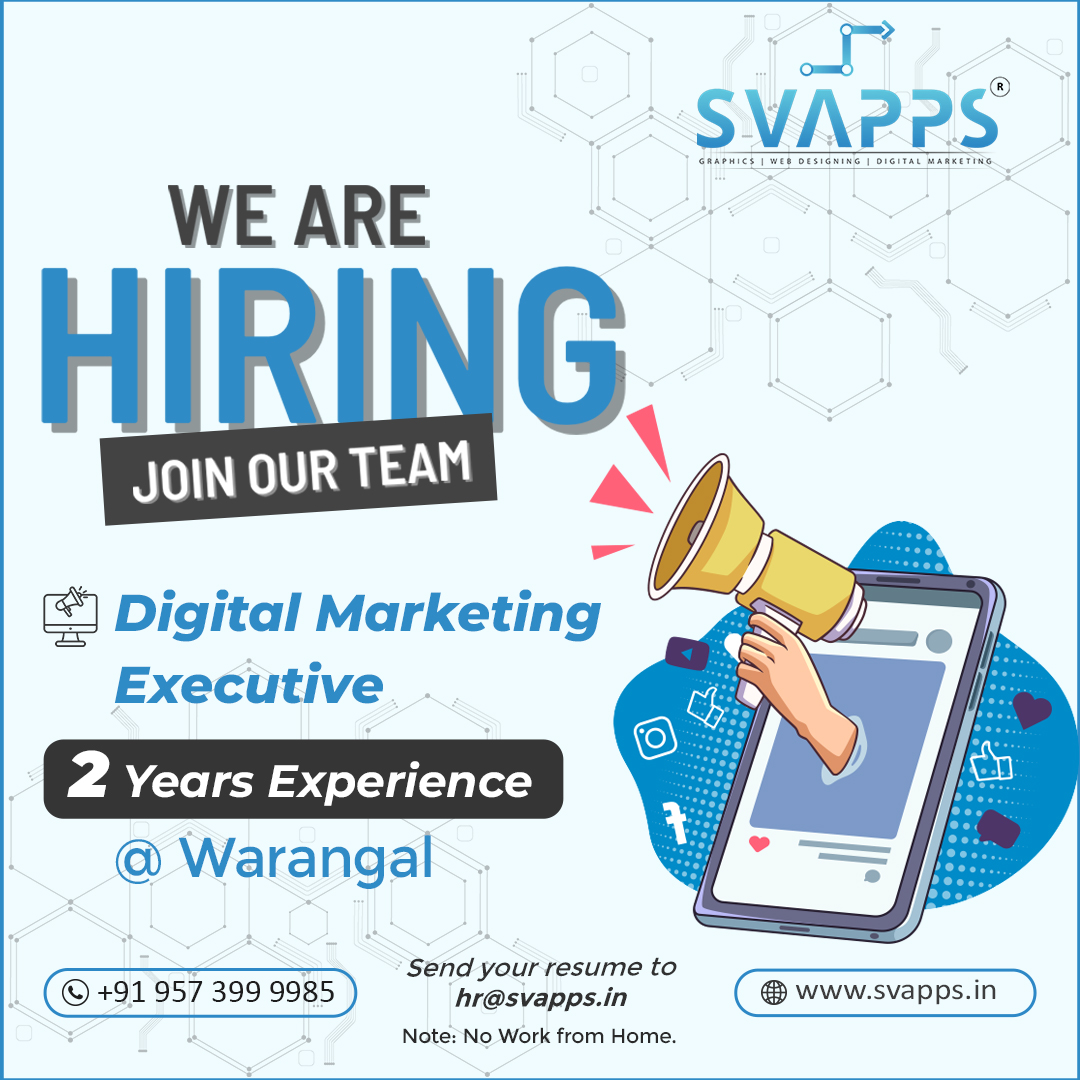 SVAPPS SOFT SOLUTIONS PVT. LTD (@svappssoft) on Twitter photo 🌟 Ready to power up your career in the digital world? 🚀
Join SVApps as a Digital Marketing Executive and shape brands with your creativity! 💼✨
Apply now: hr@svapps.in | Warangal Location
🌐 svapps.in
📞 09573 9999 85
#WereHiring #HiringNow #JobOpening 🌟 Ready to power up your career in the digital world? 🚀
Join SVApps as a Digital Marketing Executive and shape brands with your creativity! 💼✨
Apply now: hr@svapps.in | Warangal Location
🌐 svapps.in
📞 09573 9999 85
#WereHiring #HiringNow #JobOpening