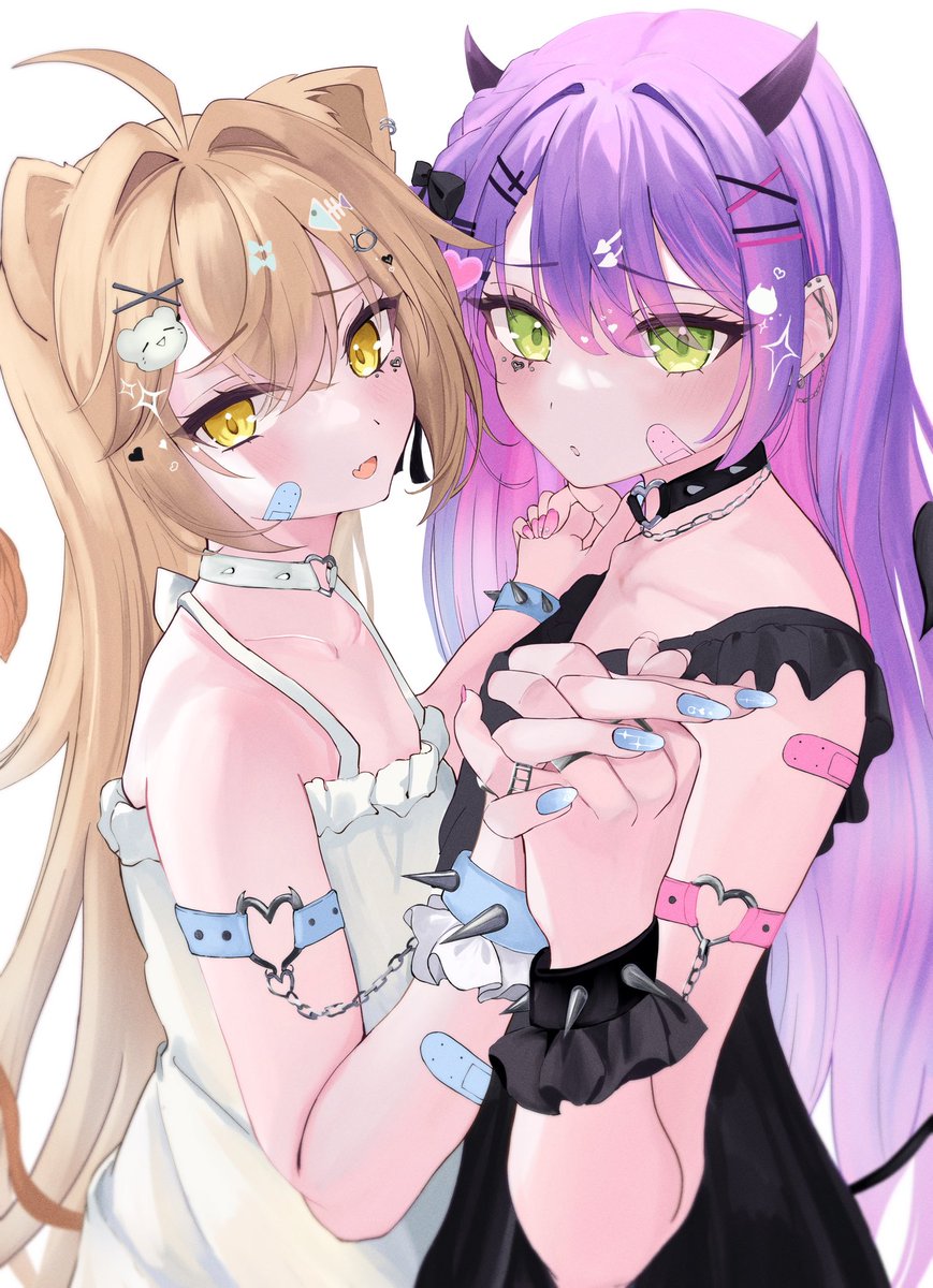 るるにゃす💛✖️トワ様💜
#るるどらいおん 
#TOWART