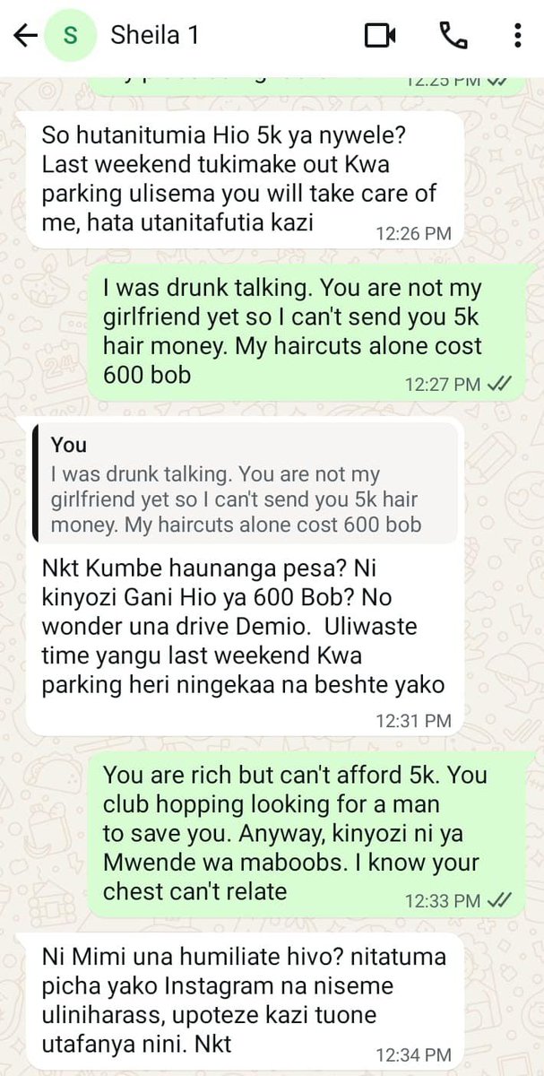 Huku nje women are sick, my friend ukipata kama huyu run, they will gaslight you hadi unaanza kujishuku kama ni wewe ama ni yeye amefyat😂