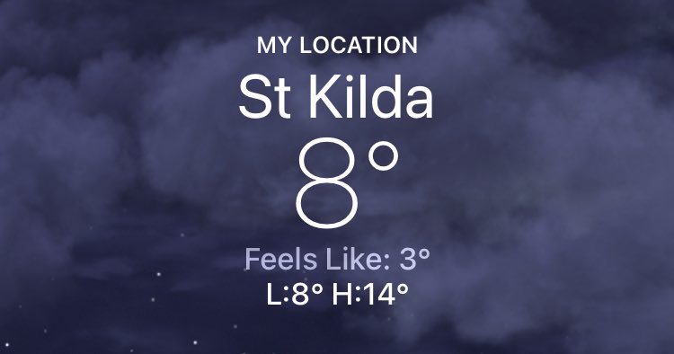 Honestly, they need to create a different temperature scale for Melbourne.

Though I like the attempt to translate our cold into recognisable terms.