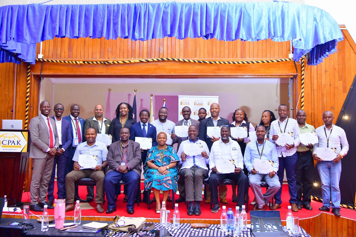 ICPAK (@icpak_kenya) on Twitter photo 🌟 A proud moment! Our presenters receive their certificates after sharing groundbreaking research at the #6thICPAKResearchConf !👏
Celebrating knowledge, innovation, and the commitment to advancing the accountancy profession. 💡✨
<a href="/ElizabethK38467/">CPA PROF ELIZABETH KALUNDA</a> <a href="/LettingNicholas/">Prof Nicholas K Letting'</a> <a href="/HillaryOnami/">Hillary Onami</a> 🌟 A proud moment! Our presenters receive their certificates after sharing groundbreaking research at the #6thICPAKResearchConf !👏
Celebrating knowledge, innovation, and the commitment to advancing the accountancy profession. 💡✨
<a href="/ElizabethK38467/">CPA PROF ELIZABETH KALUNDA</a> <a href="/LettingNicholas/">Prof Nicholas K Letting'</a> <a href="/HillaryOnami/">Hillary Onami</a>