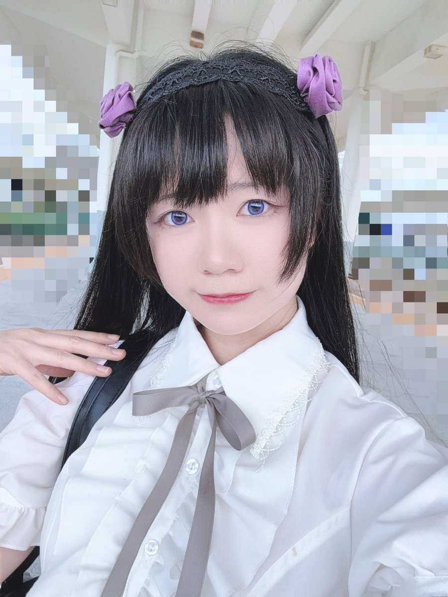 Tamatocpt's tweet photo. 現實中穿著自己製作的黑貓氏的衣裝外٩(ˊᗜˋ*)و（是真髮呢
#ごこうるり #kuroneko
#五更瑠璃 https://t.co/ynCsRDP7gQ
