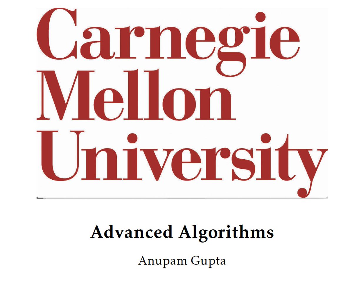 Riazi_Cafe_en's tweet image. Carnegie Mellon University&apos;s &quot;Advanced Algorithms&quot; course notes  

PDF: cs.cmu.edu/~15850/notes/c…