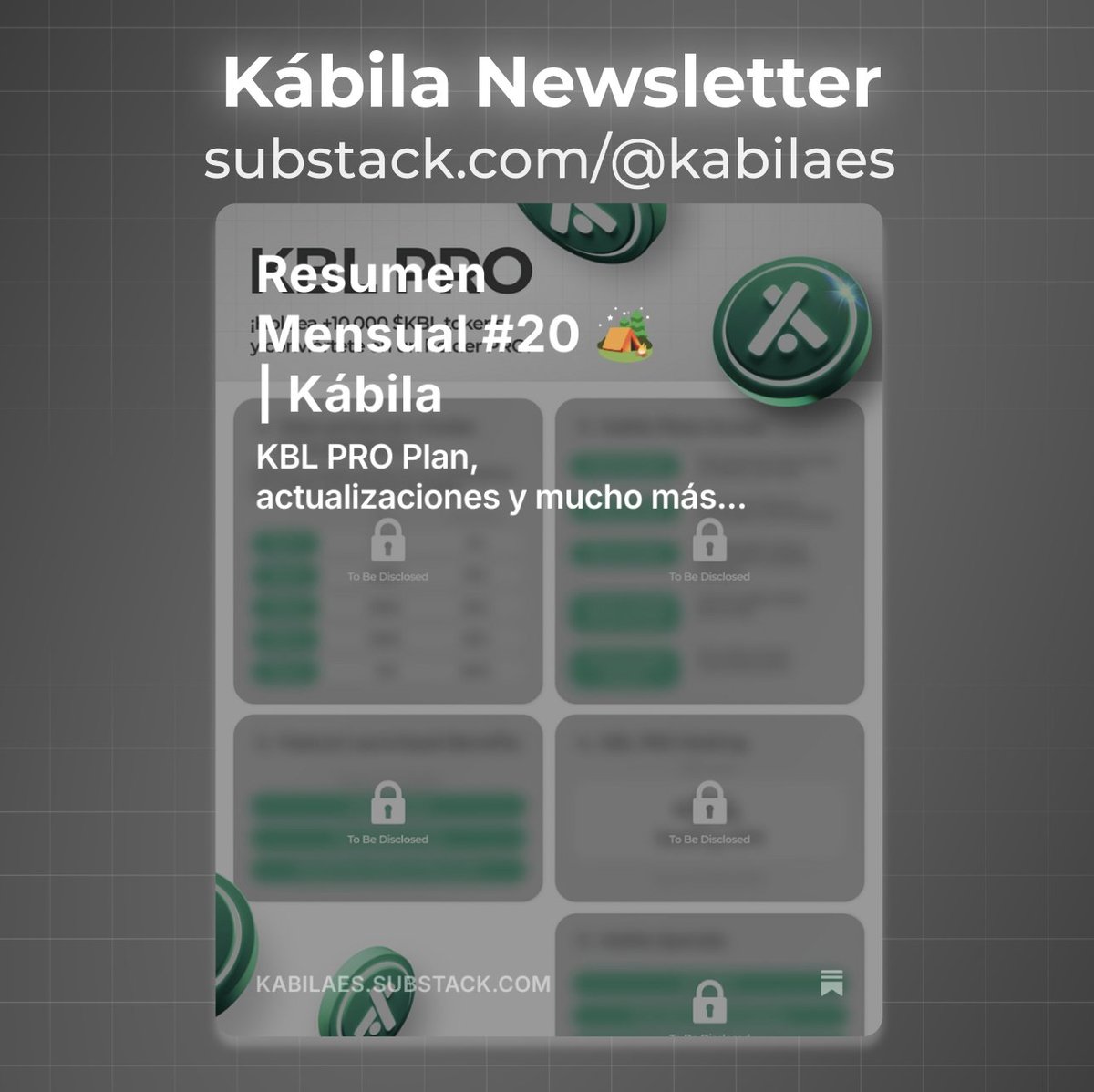 Resumen Mensual de Agosto ya disponible en nuestra Newsletter.

Suscríbete si aún no lo estás para no perderte ninguna novedad de Kábila

Link abajo⬇️