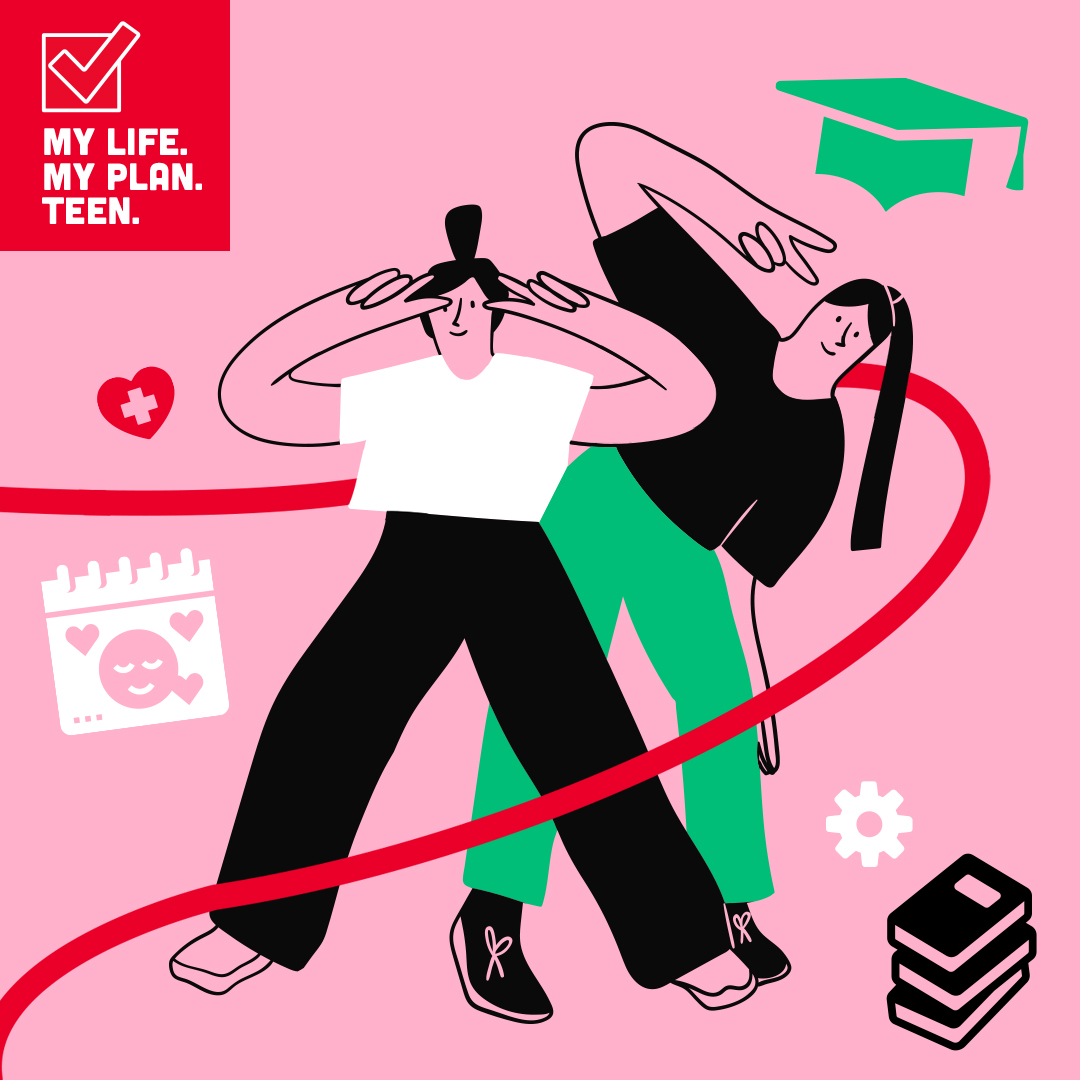 Empower yourself to make healthier choices and prioritize your overall well-being with My Life. My Plan: Teen! Get resources on managing stress, reproductive health, relationships, and more. bit.ly/3Dvy0gM