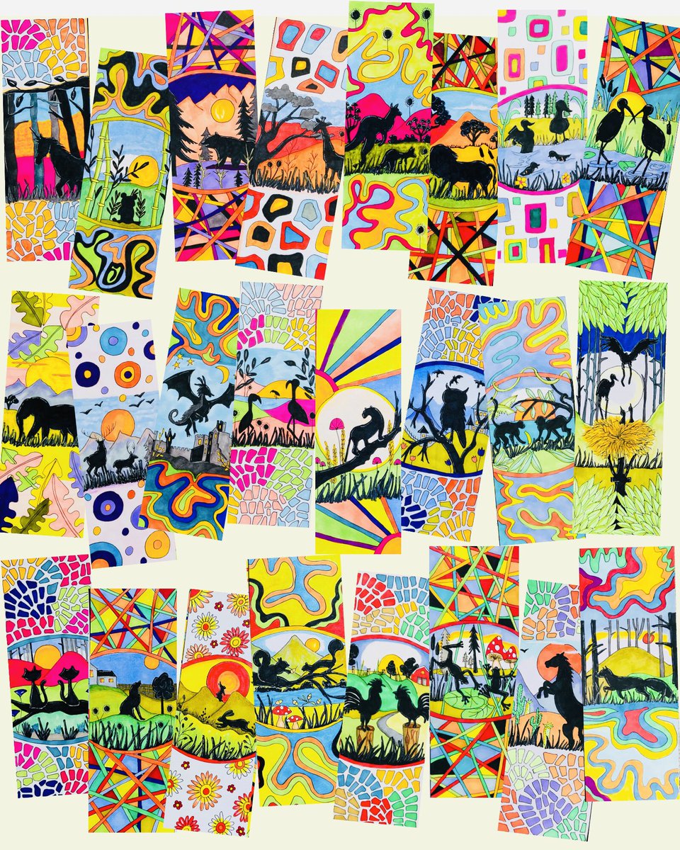 ACanvasaDay's tweet image. Some of my handdrawn silhouette bookmarks! I love doing them.
#bookmarks #readers #pagemarkers #art