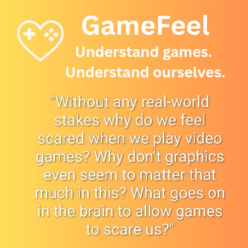 GameFeelUK's tweet image. Why do video games trigger a sense of real world threat in their virtual worlds? 
Join me on my podcast releasing on Spotify THIS SUNDAY! 
Follow here, or on Bluesky to hear when the first episode drops. 
bsky.app/profile/gamefe…
#MentalHealth #Videogames #CBT