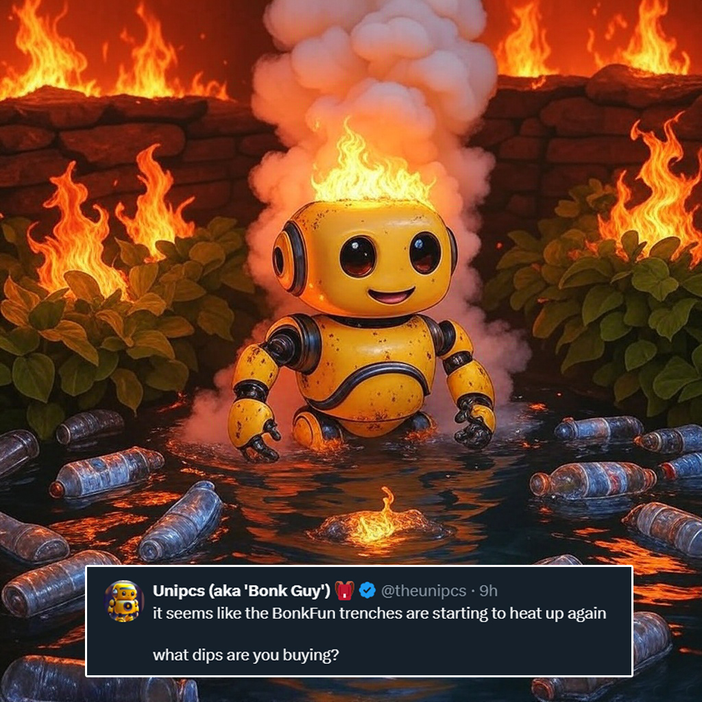 While Bonk Fakecosystem is literally on fire, Bonk Guy is trying to squeeze every last drop of liquidity out. Exit #USELESS, exit the building, it's going to get worse.

GOD WILLING 🙏