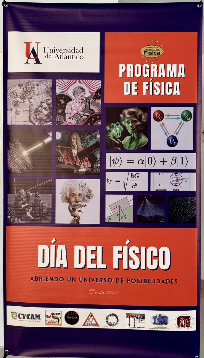 #FísicaSeMueve #AlertaEvento
Hoy seguimos celebrando el Día del Físico <a href="/udeatlantico/">Universidad del Atlántico</a>
