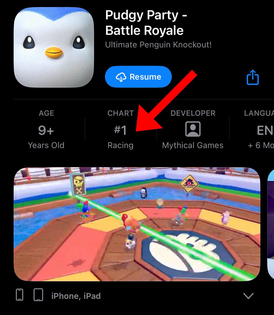 Pudgy Party just hit the App Store and it’s already ranked the #1 Racing game 🏎️

Prepare to see everyone around you playing this on their phones/iPads.

Mainstream adoption.