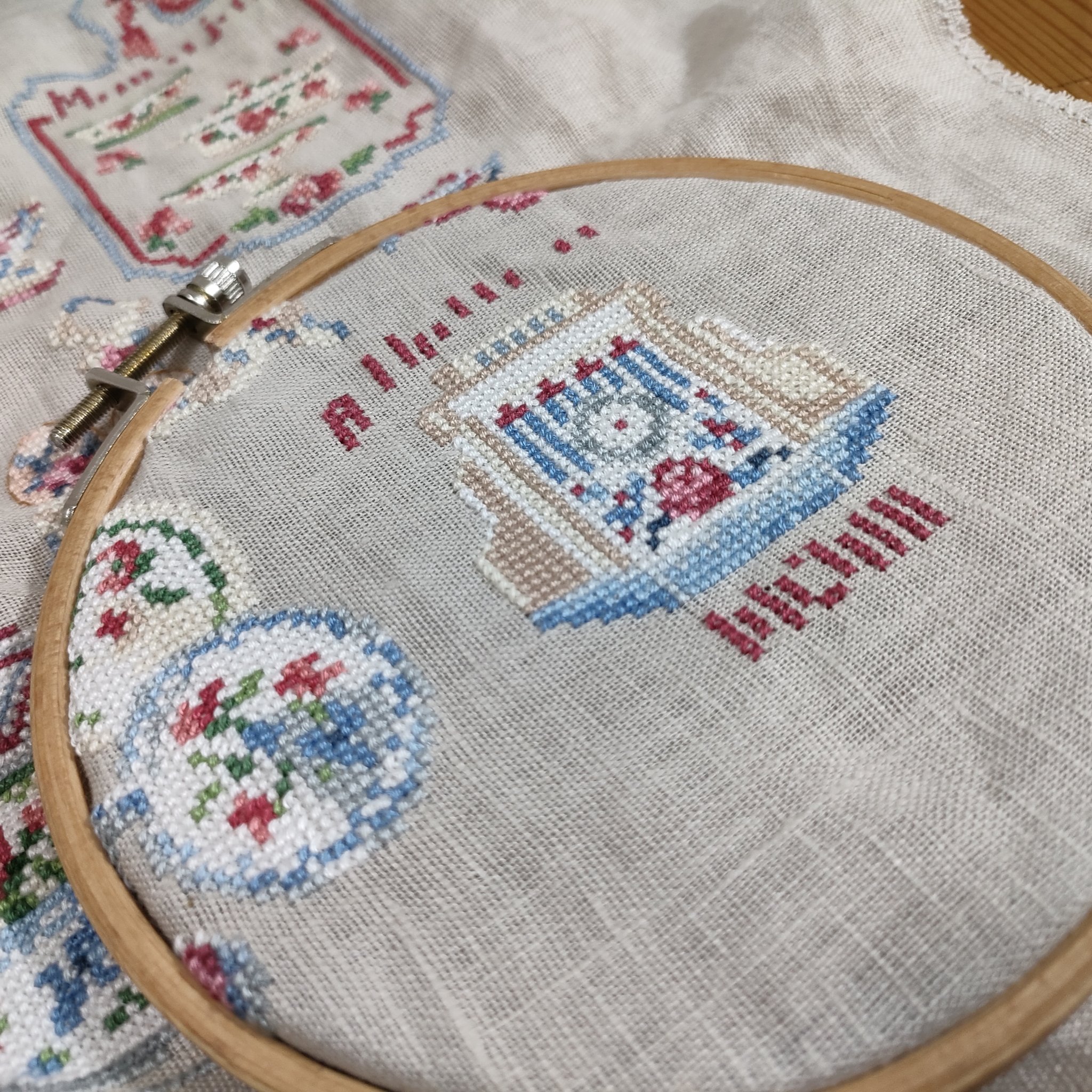 クロスステッチ完成 ミュゲ オリムパス 刺繍キット クロスステッチ 額付 初級 ヒマワリ 7330