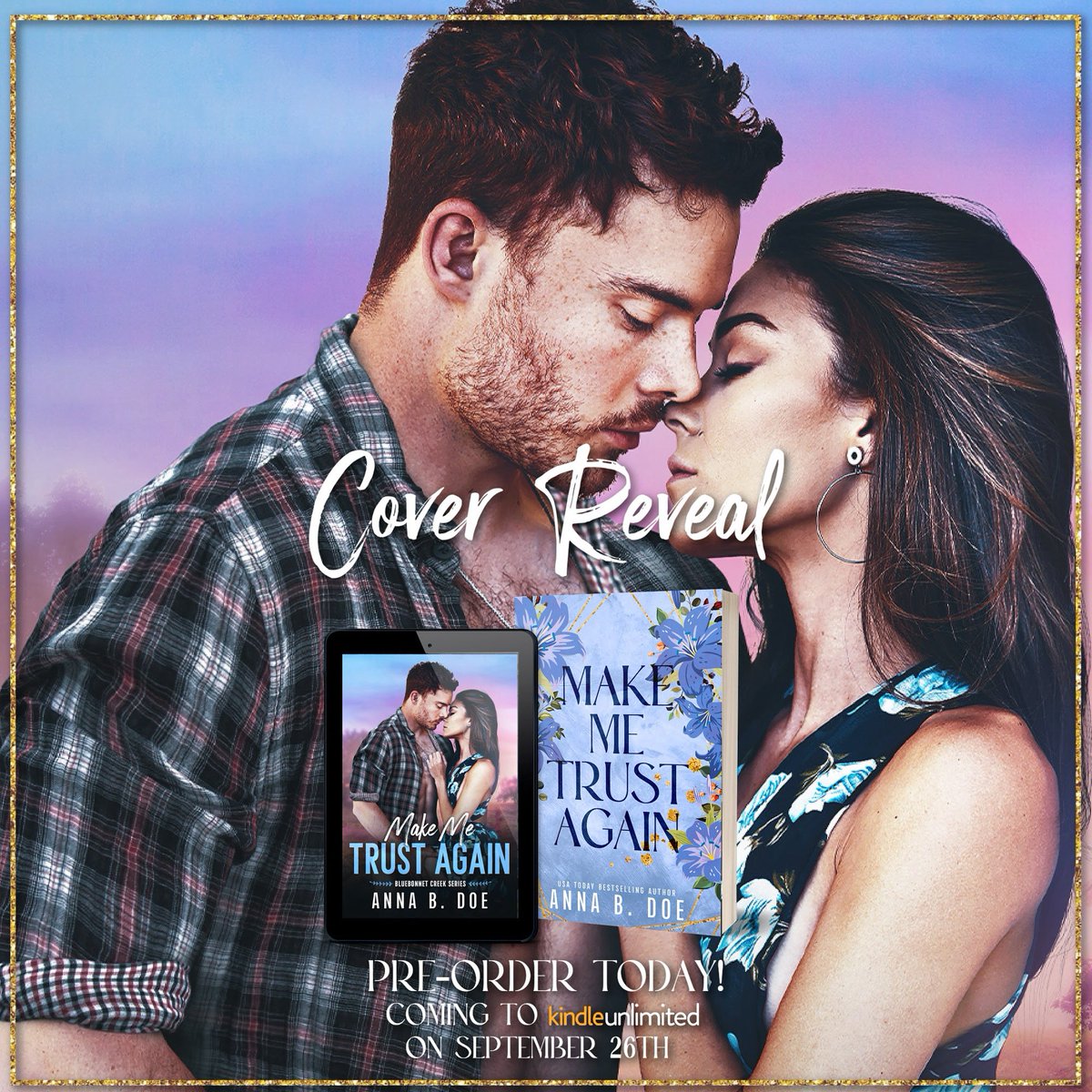 BbbvBlogger's tweet image. 💙 𝐂𝐎𝐕𝐄𝐑 𝐑𝐄𝐕𝐄𝐀𝐋 💙
The stunning covers for Make Me Trust Again by Anna B. Doe. A single mom small town romance, coming to Kindle Unlimited on Sept 26th! ➡ books2read.com/bluebonnet-MMTA.  
#annabdoe #angsty #bluebonnetcreekseries #singlemomromance #smalltownromance #ku