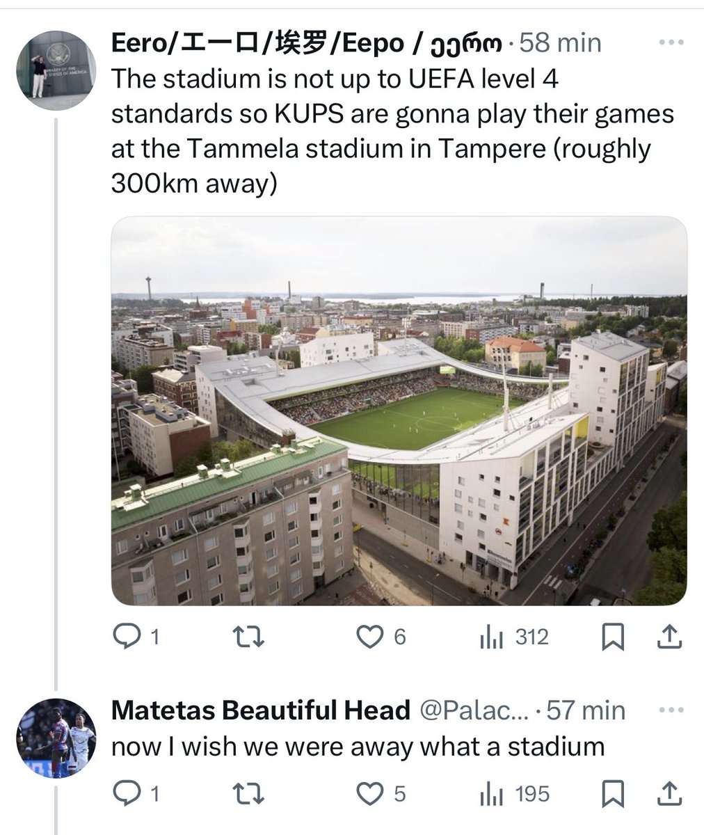 Kuopio vs. Tampere Crystal Palace -kannattajan silmin. #UECLfi #olosuhteet #imago #marginaalit <a href="/kuokkamaahan/">Lyötiinkö kuokka maahan?</a>