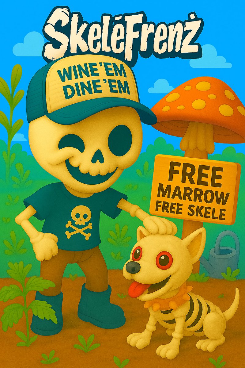 It’s Free Marrow Friday, and Bootie's got a surprise for you 🦴

Our free marrow winner is <a href="/ADigitalShogun/">AD</a>, congrats!

Join the <a href="/SkeleFrenz/">SkelēFrenż</a> discord and tag Pickle to claim your free marrow

🌿 Giving away a FREE SKELE 🌿

Last person to comment on this post gets it. Go!