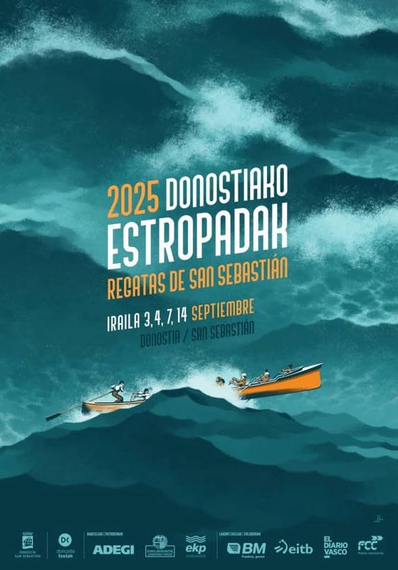 Gran noticia que, después del cartel del año pasado de <a href="/Asier_Iturralde/">Gastón</a>, <a href="/DonostiakoUdala/">Donostiako Udala</a> siga apostando por dibujantes de cómic de alto nivel para la Bandera de La Concha. El de este año sale de la mano de Joseba Larratxe <a href="/josevisky/">Joseba Larratxe</a> y es una auténtica maravilla