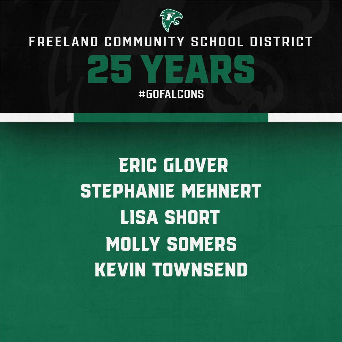 It has been a great start to the 2025-26 school year and we wanted to take a moment to shout out our employees that have hit significant milestones with the FCSD. Thank you to this group of Falcons who have dedicated 25 years of service to our district!

#GoFalcons