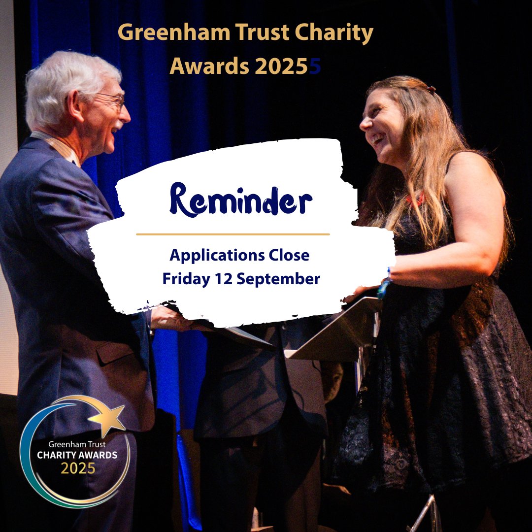 ⏳ The clock is ticking—just 2 weeks left to nominate for the Greenham Trust Charity Awards 2025! 🎉Don’t miss your chance, submit your nominations now! 

#CharityAwards2025 #TrustGreenham