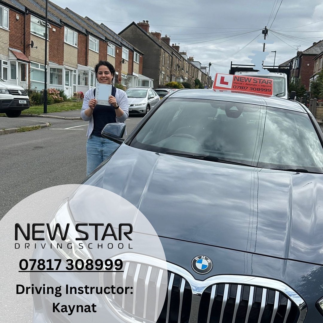 newstardriving1's tweet photo. A huge well done to Danna on passing her driving test at Middlewood Test Centre, in Sheffield! Well done to Danna!. A fantastic achievement. Drive safe and enjoy the road ahead. Driving Instructor - Kaynat.

https://t.co/CTDNyyX4H1

#drivinglessons #automaticdrivinglesson #pass https://t.co/0koYpZaKFB