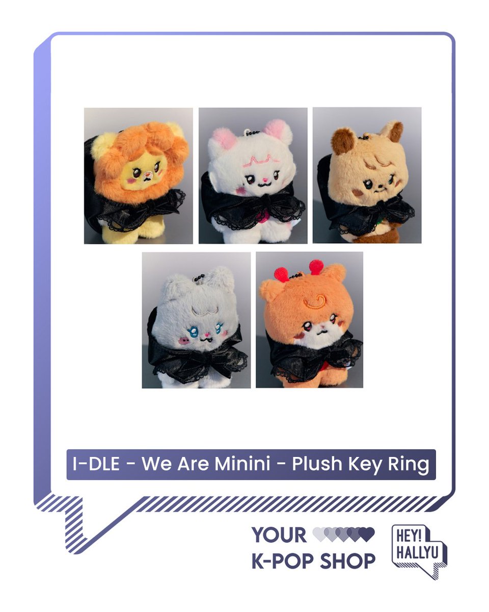 HeyHallyu_'s tweet photo. Check out today’s new pre orders!
🐻i-dle - We Are Minini - Plushies
💜i-dle - We Are Minini - Plush Key Rings
🔑i-dle - We Are Minini - Plush Photo Holder Key Rings
�� Order now on https://t.co/Nv9KK6o7xq
#idle #weare #neverland #yeonini #minnini #sonini #woonini #shunini https://t.co/GhskCHnRN2