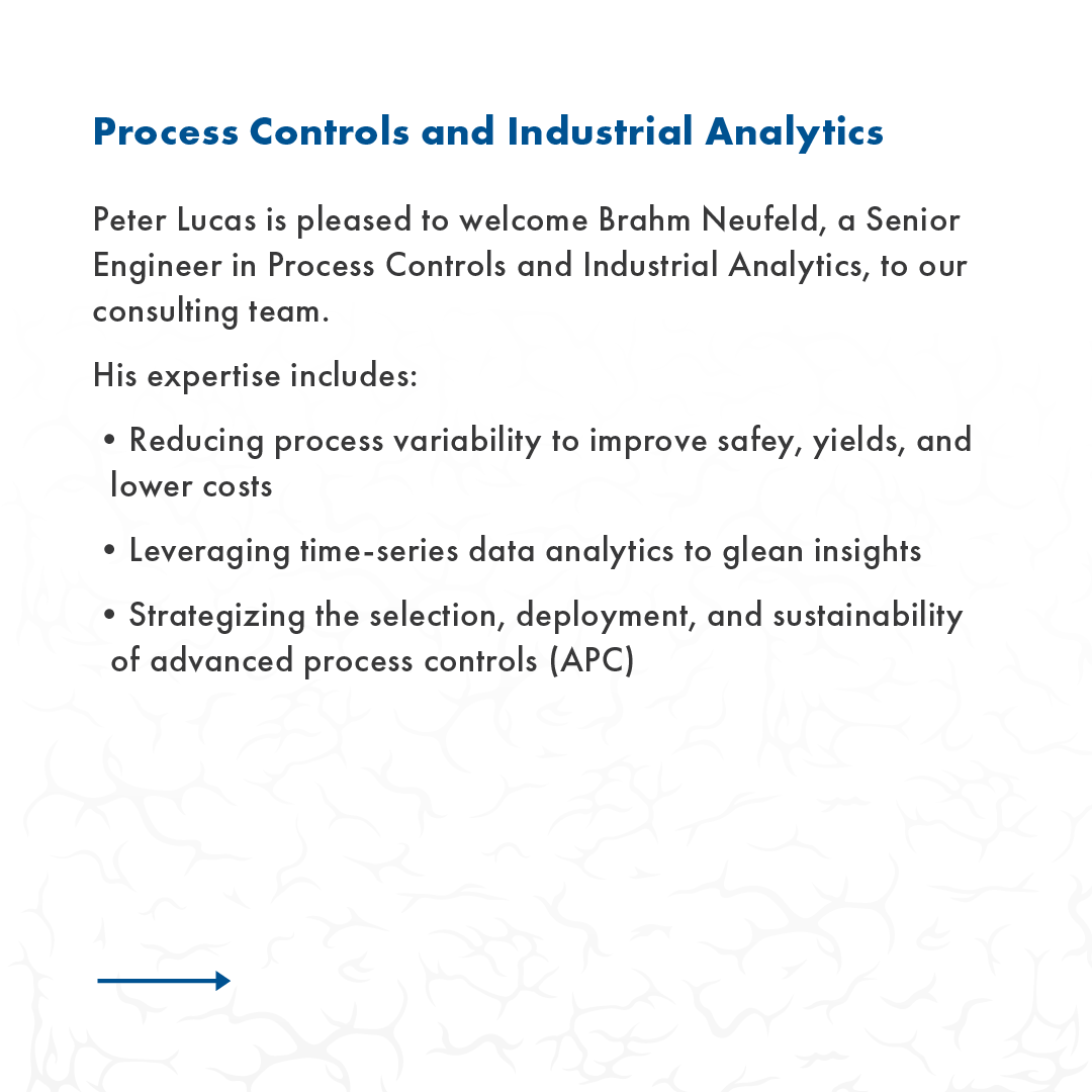 project_lucas's tweet photo. Peter Lucas proudly welcomes Brahm Neufeld and his expertise in Process Controls and Industrial Analytics to the team. 
To learn more about PL's service offering visit https://t.co/CB5cCQl9z5 or email pmo@peterlucas.ca. 

#processcontrols #industrialanalytics #legacybuilders https://t.co/KHSK8PMeDP
