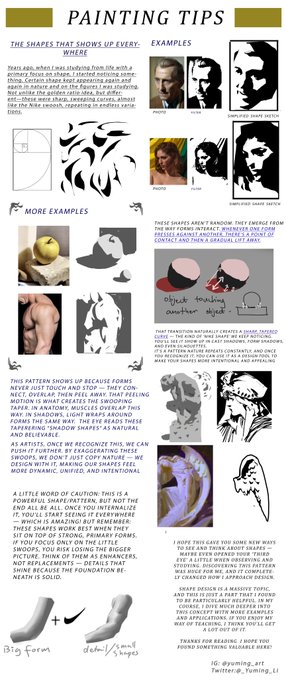 Painting tips, some thoughts on shapes! 