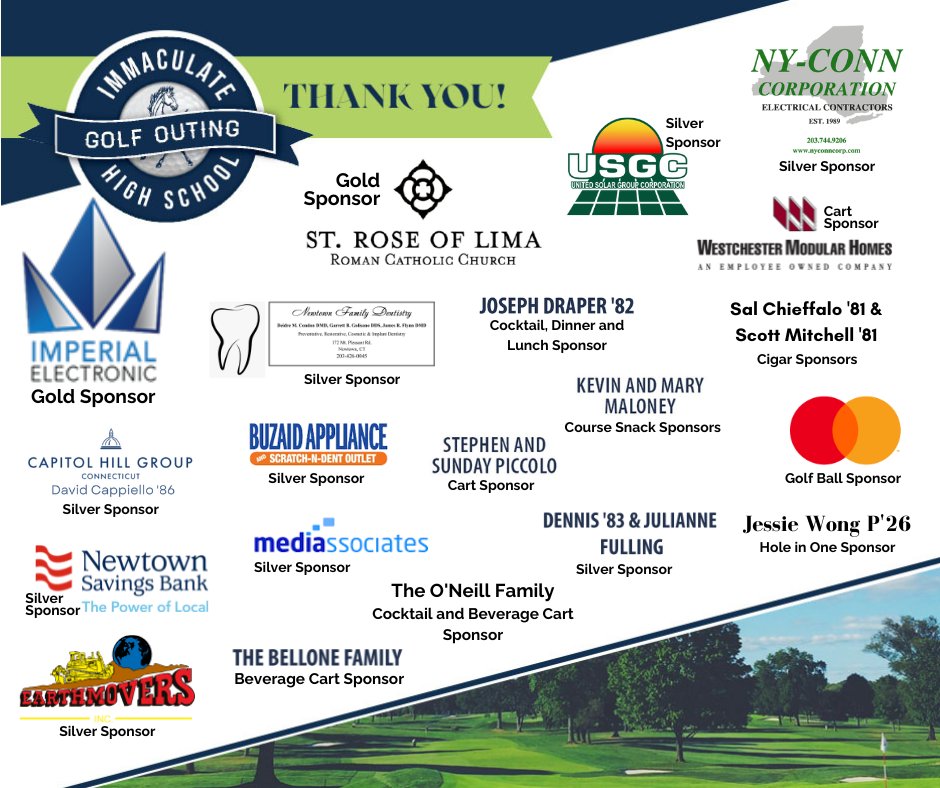 Ready to tee off for a great cause? The 36th Annual IHS Golf Outing is just around the corner! We're incredibly thankful for our generous sponsors who make this event possible. Your support directly benefits Immaculate students.  Sponsor here: bit.ly/4eTTDJG
