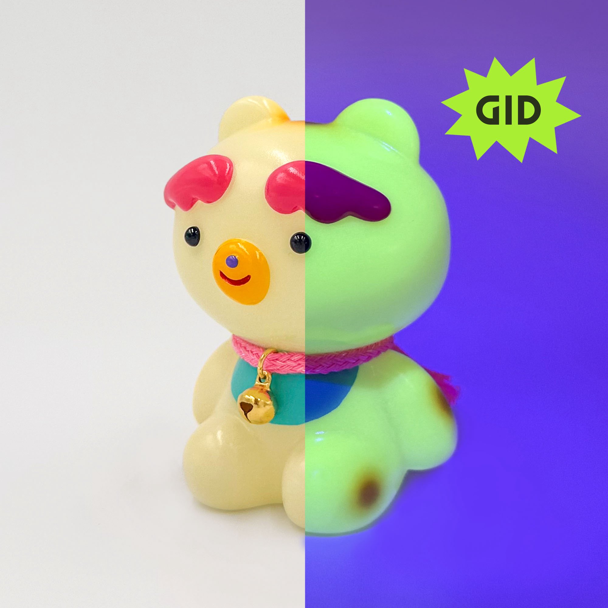 ソ・ミジ　まゆげくま ソビくん　ソフビ ソビくん Pink〈立つ〉 | MIJI WORLD online shop