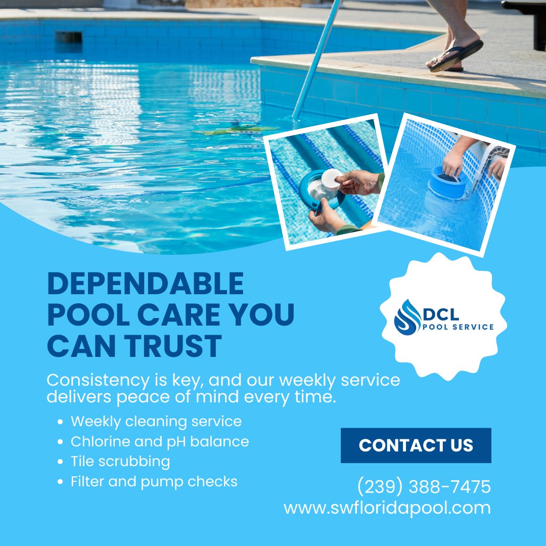DclPoolServices's tweet image. Trusted, dependable, and professional—DCL Pool Services is here to maintain your perfect pool.
#TrustedCare #DCLPoolServices #FloridaPools #DependableService #PoolProfessionals