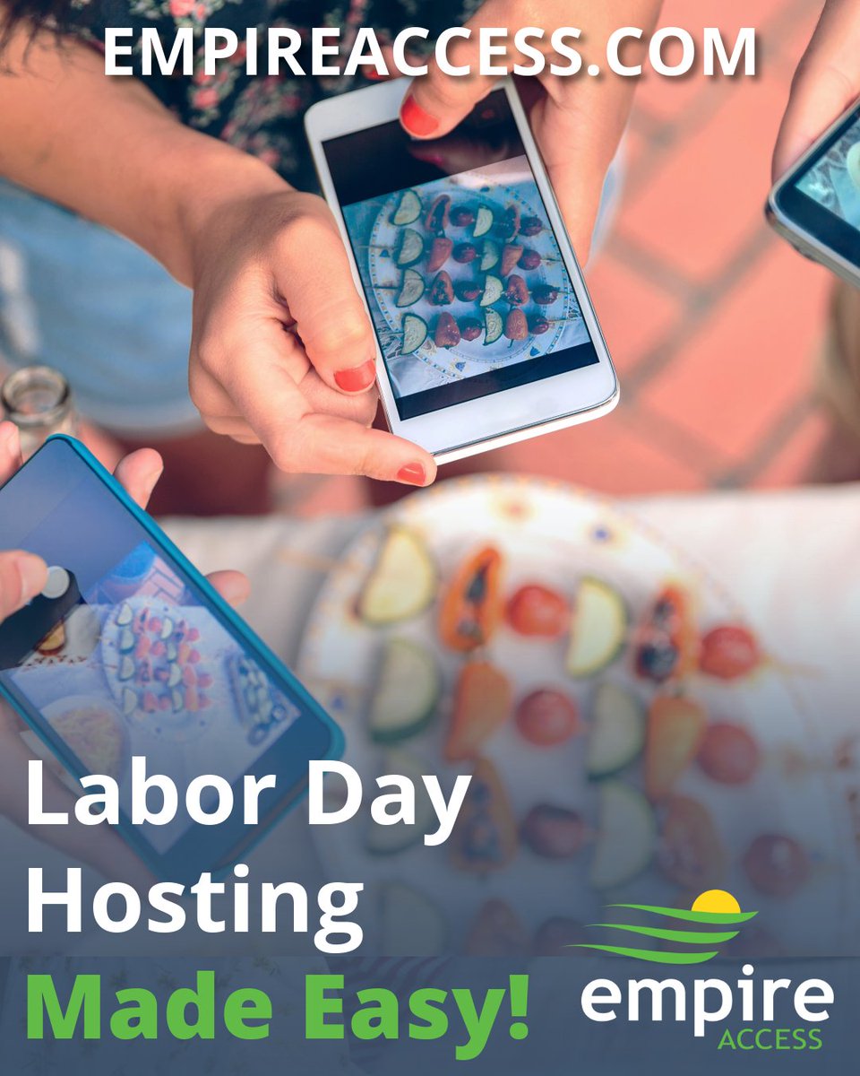EmpireAccess's tweet photo. ๐๐ Labor Day made easy with Empire Access!
Keep guests connected with guest Wi-Fi via CommandIQ. Stream, share, and stay onlineโstress-free! โก๏ธ
You bring the burgers, weโll bring the bandwidth.
#EmpireAccess #LaborDay #FiberFast #CommandIQ https://t.co/lxhRZZawll