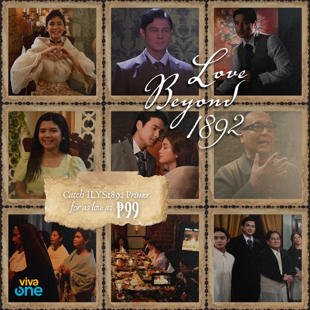 VivaOnePH's tweet photo. Malapit nang magsimula ang panibagong series na magbibigay ng timeless kilig and epic feels! 

Pero bago 'yan, mag-subscribe sa Viva One for as low as P99 para makasama ka sa byaheng pabalik sa past!

Love Beyond 1892, streaming na bukas, Agosto 30, dito lang sa Viva One! https://t.co/VPQ0rDuRUp