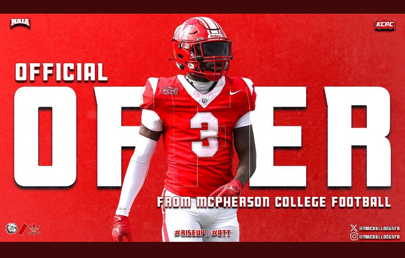 Thank you coach <a href="/MACBulldogsFB/">McPherson Football</a> for the offer!❤️