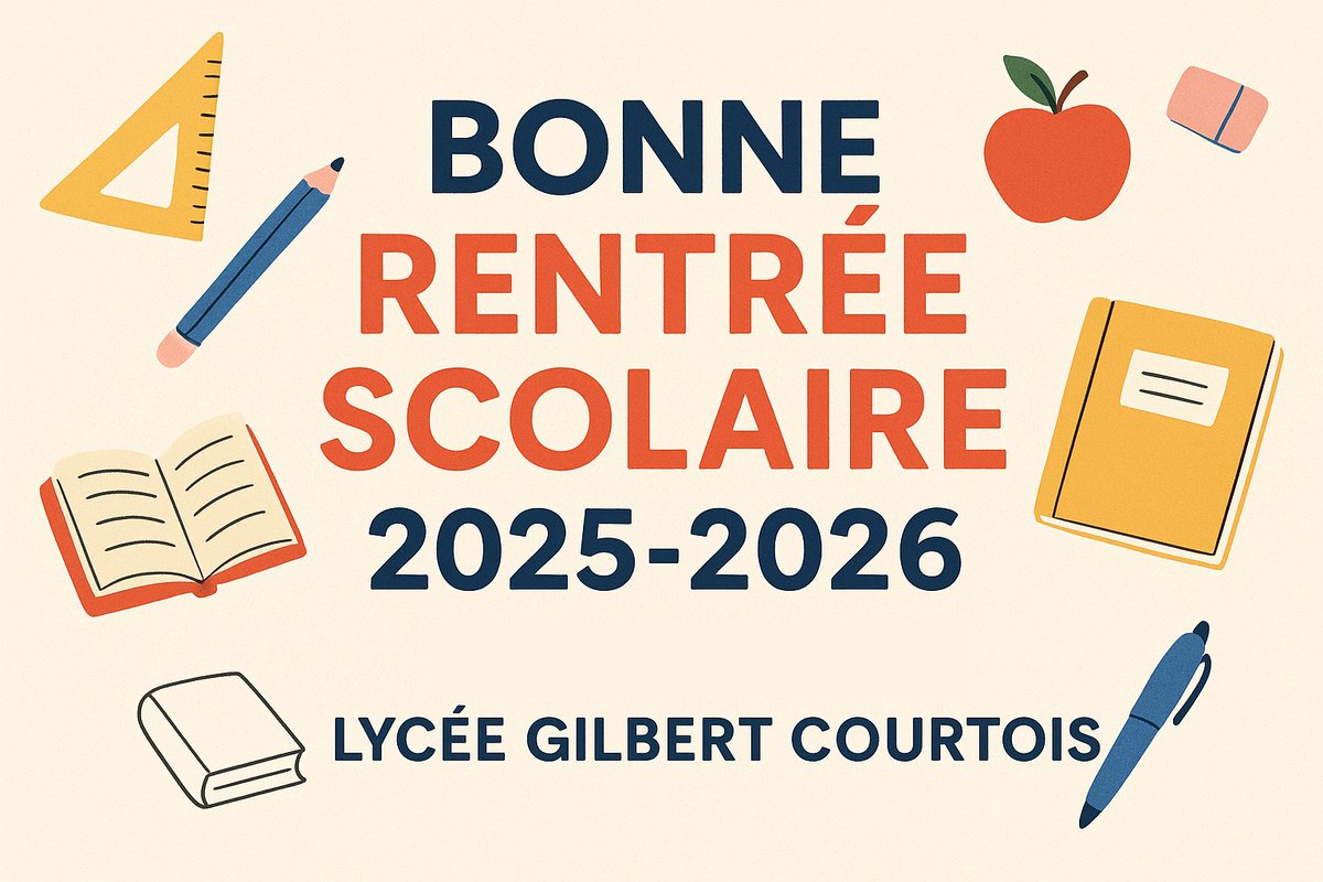 GilbertLycee's tweet photo. L’ensemble de l'équipe enseignante et le personnel du @gilbertlycee vous souhaite à tous une belle rentrée.

@ac_orleanstours @dreuxofficiel @education_gouv 
@dsden28 @RCValdeLoire https://t.co/09lTMPj3zH