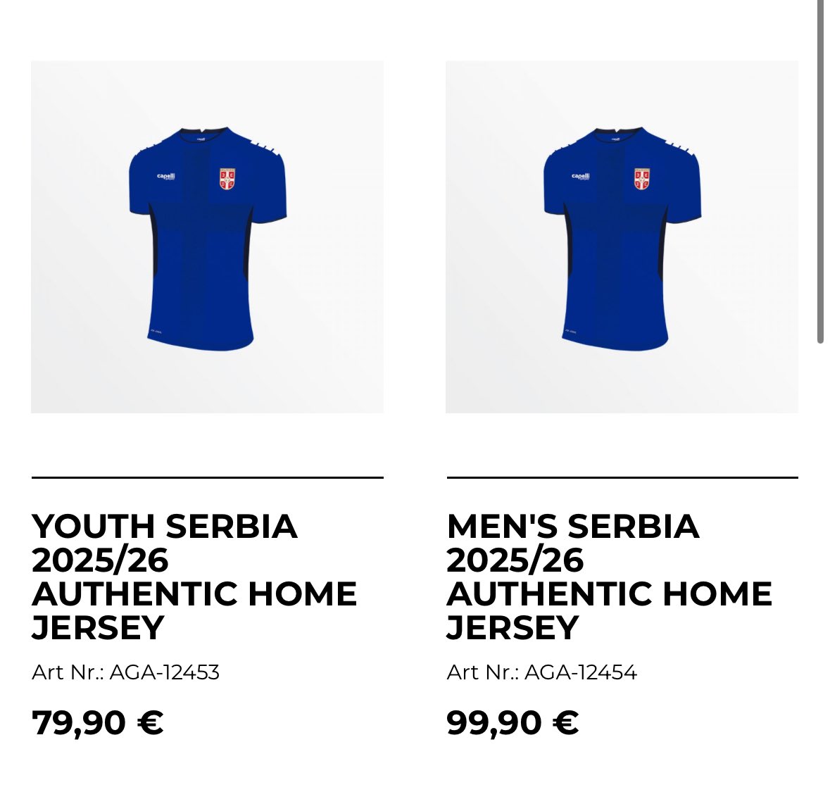LSrb18's tweet photo. 80€ and 100€ for the new jerseys from the global brand Capelli Sports 😂

And that’s WITHOUT a player’s name; anyone who doesn’t buy these jerseys on the black market is honestly dumb.

Not even Puma was that expensive, and at least they included player names for the price… https://t.co/o4hhnIoJpB