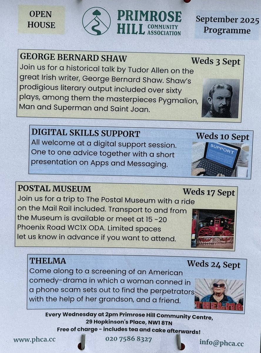 iLovePrimroseHill (@primrosehillhub) on Twitter photo iLPH loves when <a href="/PrimroseHill_CC/">Primrose Hill Community Association</a> organises #excitingevents ! #PrimroseHillCommunityAssociation #PrimroseHill #GeorgeBernardShaw #HistoricalTalk #TudorAllen #IrishWriter #DigitalSkillsSupport #Digital #Advice #Apps #Messaging #PostalMuseum #Trip #MailRail #Thelma iLPH loves when <a href="/PrimroseHill_CC/">Primrose Hill Community Association</a> organises #excitingevents ! #PrimroseHillCommunityAssociation #PrimroseHill #GeorgeBernardShaw #HistoricalTalk #TudorAllen #IrishWriter #DigitalSkillsSupport #Digital #Advice #Apps #Messaging #PostalMuseum #Trip #MailRail #Thelma