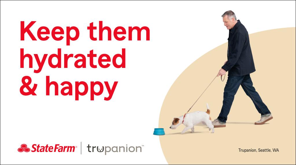 St8frmgrl's tweet image. July brings the heat, which is why it’s National Pet Hydration Month. Please make sure your animals always have fresh water available, and bring water along on your walks too. Another way to help protect them is with Trupanion pet insurance. Contact my office to learn more!