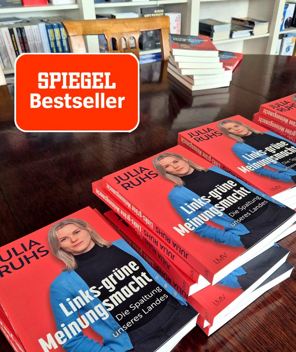 Bestseller 🔥 Mein Buch steht beim SPIEGEL seit heute auf der Bestsellerliste! Platz 7 von 20 sogar, Kategorie Sachbuch Paperback. Danke euch fleißigen Lesern und Käufern! Freut mich riesig 😃 #linksgrüneMeinungsmacht