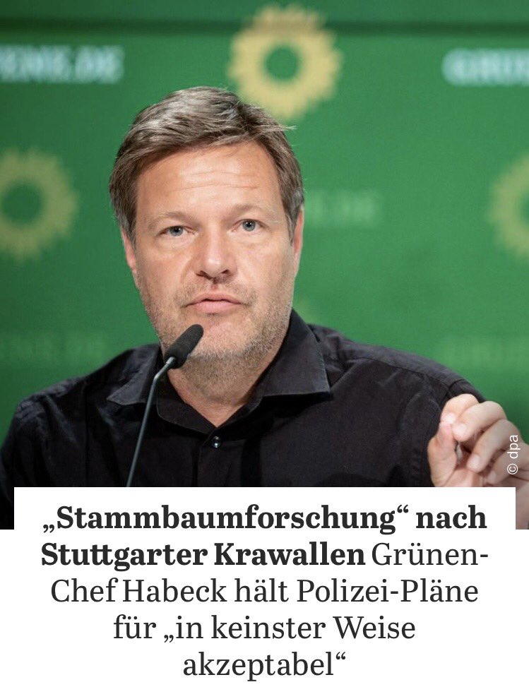Ich kann mich an den Sonntag, 12.7.2020 noch sehr gut erinnern, als ich (damals noch Parteimitglied der Grünen) Robert #Habeck und auch Konstantin von Notz persönlich kontaktiert habe, dass die #Gruenen mit ihrer Kritik an der #Polizei nach den schweren Krawallen von jungen